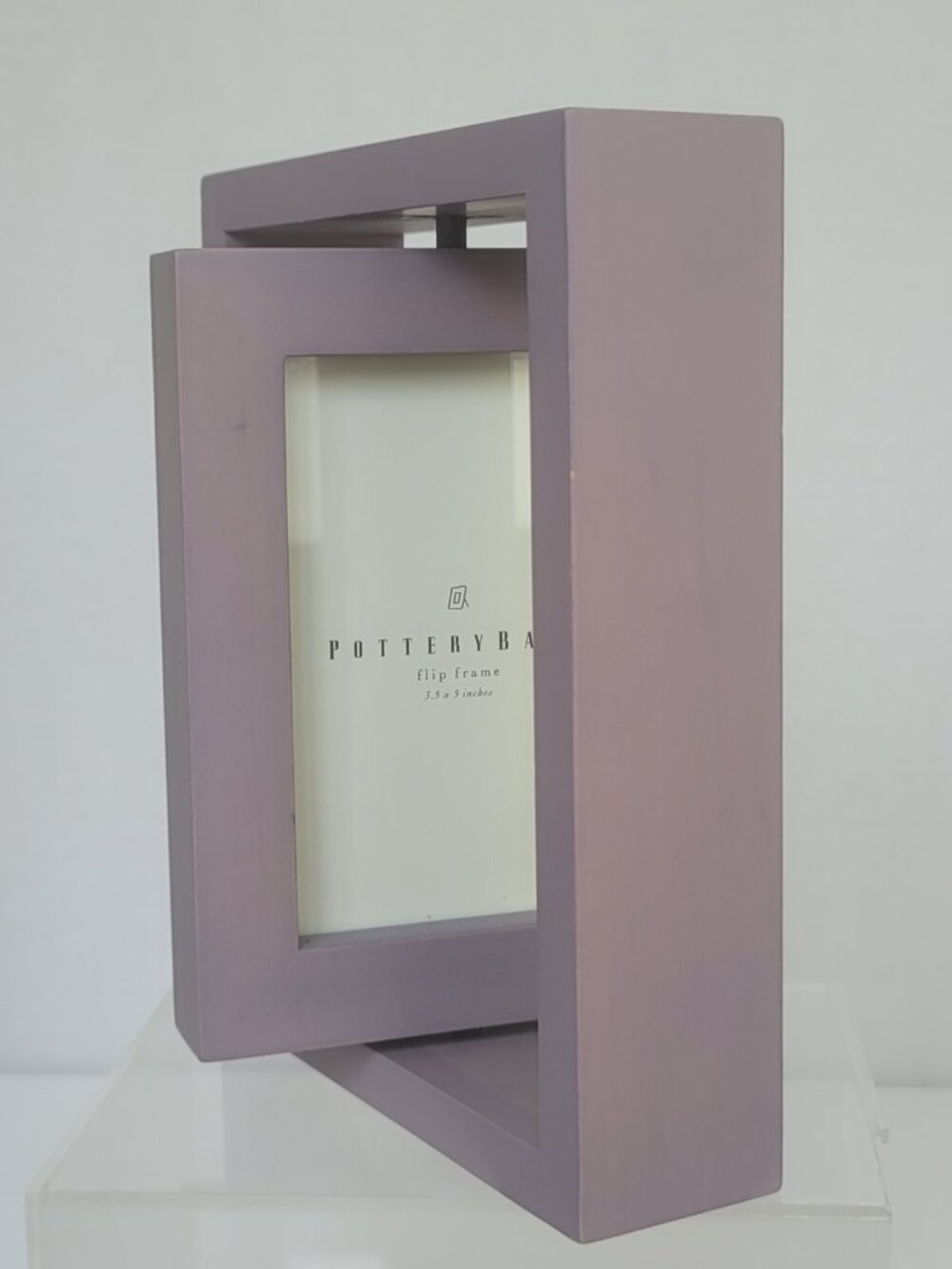 Pottery Barn Lavender Wood Flip Swivel Double Sided Picture Frame 3.5" x 5" - Picture 3 of 10